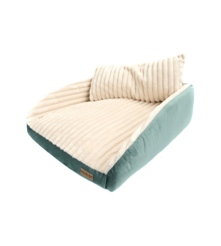 Cama Roma Bichinho Chic Marfim com Verde